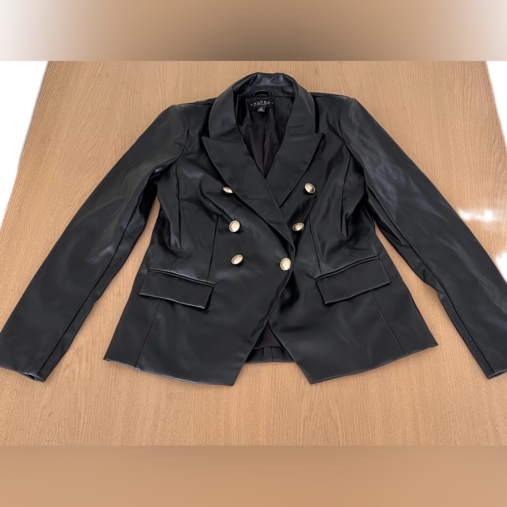 NEW * Laundry By Shelli Segal Black Blazer with Gold Buttons